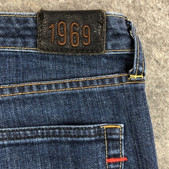 GAP 1969 Dark Wash Flare Jeans Womens Size 12R Classic Fit Stretch Mid Rise - Picture 7 of 15